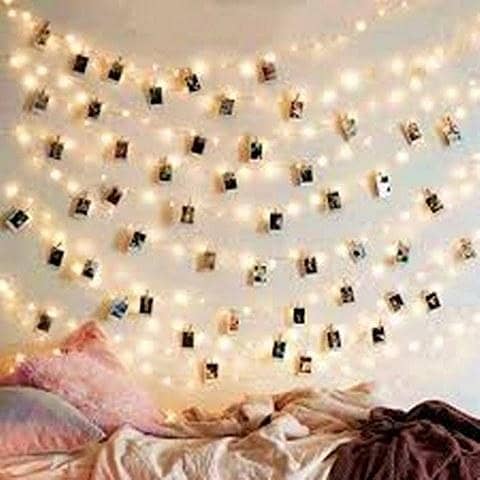 20-Pack LED Fairy String Lights with Photo Clips for Wall Decor