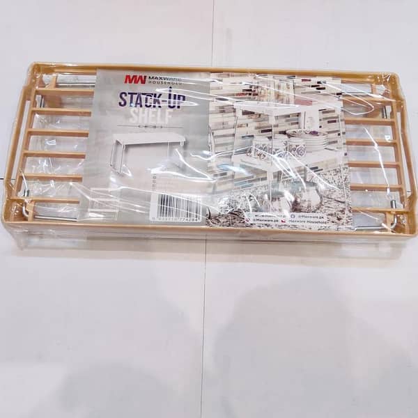 1-Layer Plastic Storage Rack for Kitchen and Bathroom Organization