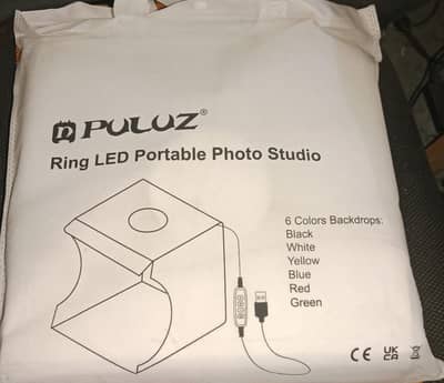 PULUZ 30cm Portable Foldable Ring Light Photo Studio with 6 Dual-Side