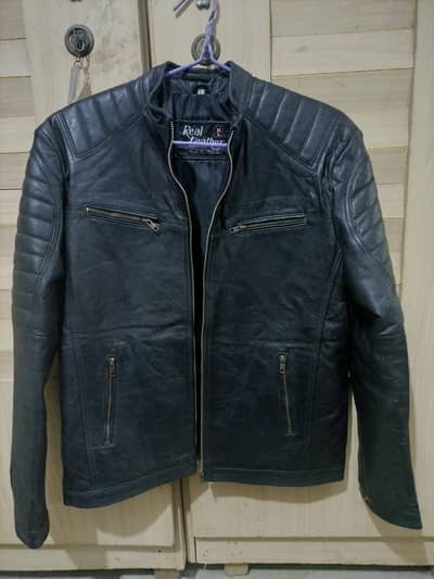 Premium Leather Jacket for Men - L - Black