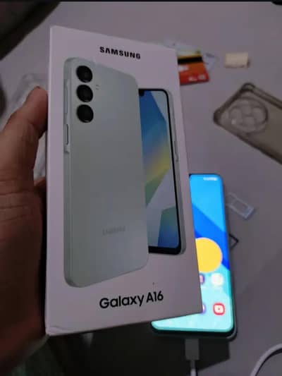 Samsung A16 10by10 green colour 9 month warranty full box