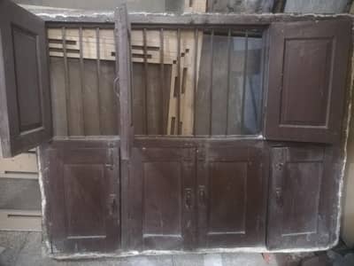 full  wood window  size  6/4