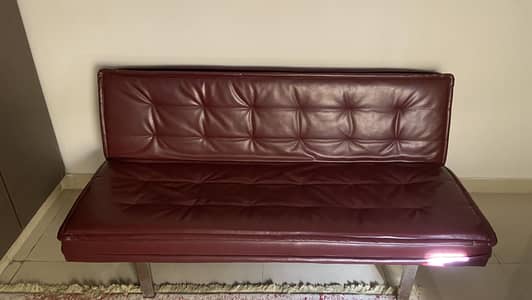 Moltifoam learher sofa bed foldable