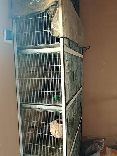 Galvanized cage/ 8 portion cage/ birds cage