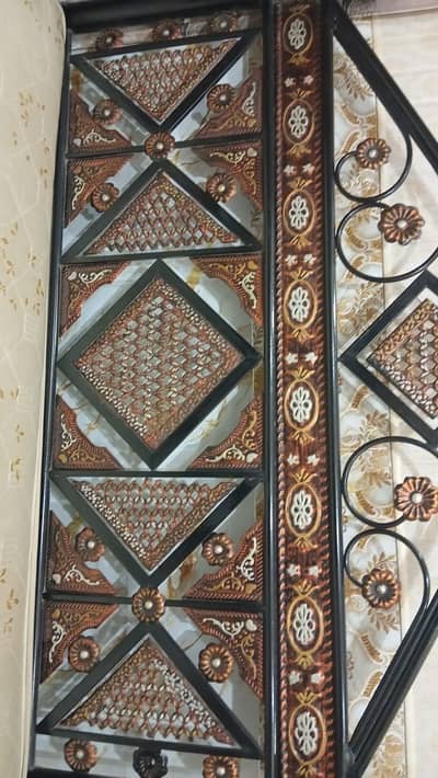 Iron (full double) Queen Bed with Spring matress for sale!