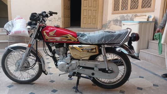 Honda CG125 Gold edition|Year 2024|KM's 140 Call + WhatsApp 0321-99666