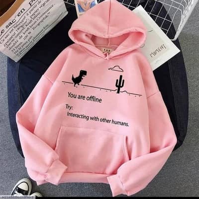 1 pcs  Woman stitched Fleece Printed Pullover Hoodie