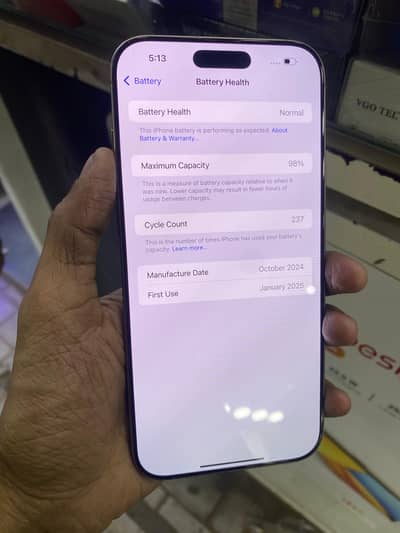 Iphone 16 Pro Max With Box Official Pta Approved Bettery Health 98