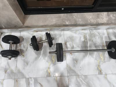 28 kg dumble set rubber coated or sale