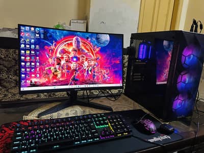 Gaming PC + Gaming Monitor + Gaming Keyboard ( Full Set)