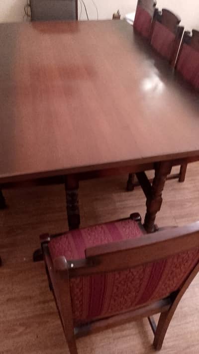 Dining Table and Chairs Solid Wood Call +92 300 8449475