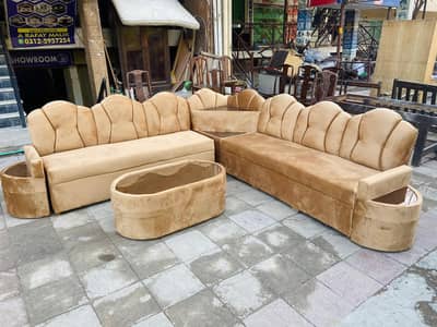 L shape sofa set