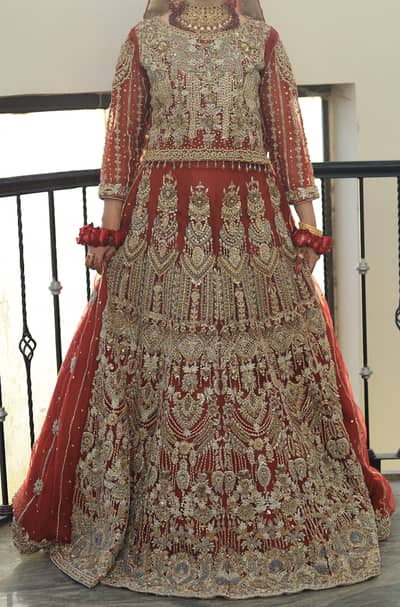 Wedding Dress Net Maroon Red