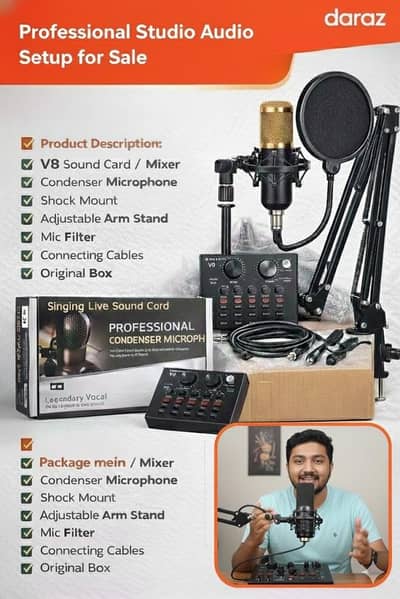 **Professional Studio Condenser Microphone Kit**