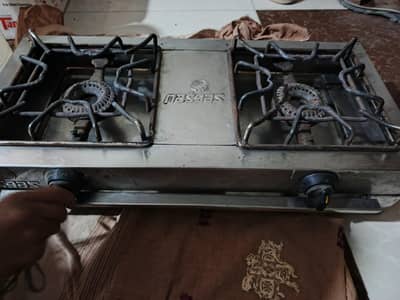 NASGAS Double Burner Gas Stove – Working Condition