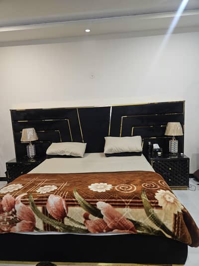 Beautiful black bed with dressing table in a very reasonable price