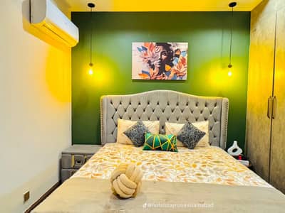 One bed apartment per day available Gulbarga green Islamabad