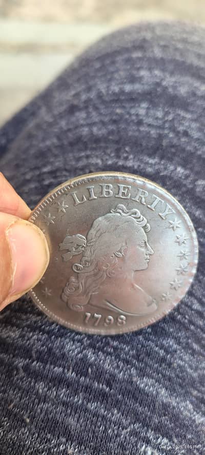 USA ANCIENT & ANTIQUE 1798 FLOWING LIBERTY DOLLAR OLD COIN | RARE COIN