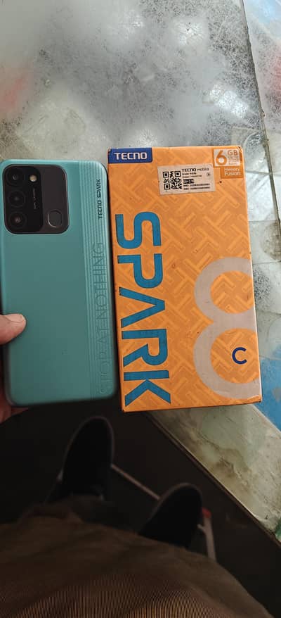 Tecno spark 8c 3+1+64gb Sath  box chgar orgnl ha