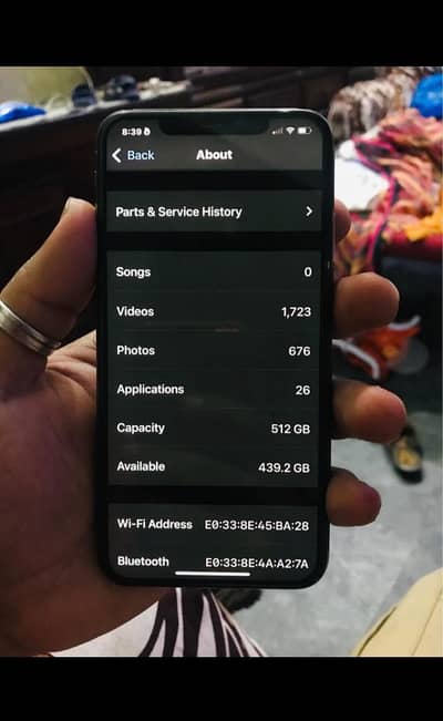 I phone Xs max 256 Gb. Whats up 03291169407