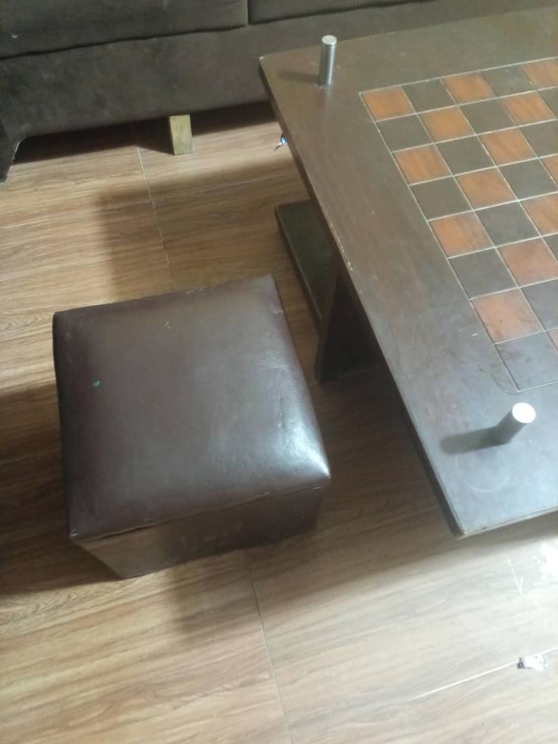 1 PC table 2 stool with Table 3