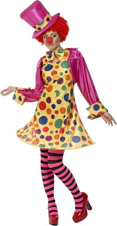 Clown Lady Costume Hooped Dress