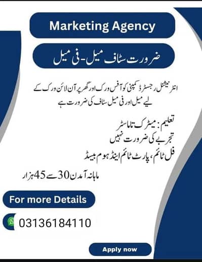 Online part Time/full time job available