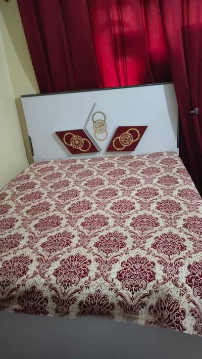 Queen Size Bed Set With Celeste Spring Mattress And 2 Door Wardrobe