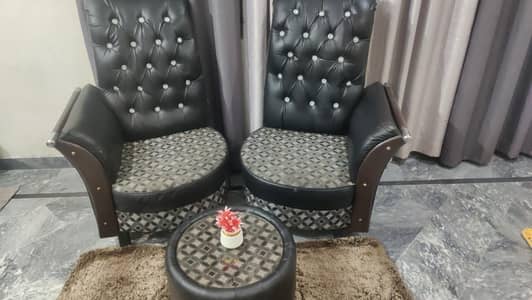 coffee set with mirror table