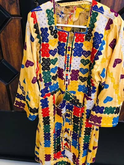 BALOCHI DRESS READY TO WEAR 3 PIECE HAND MADE