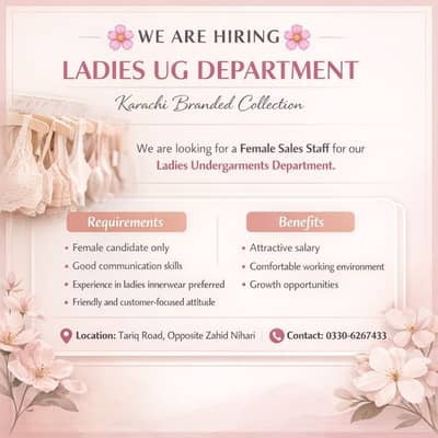 Experience Salesgirl required
