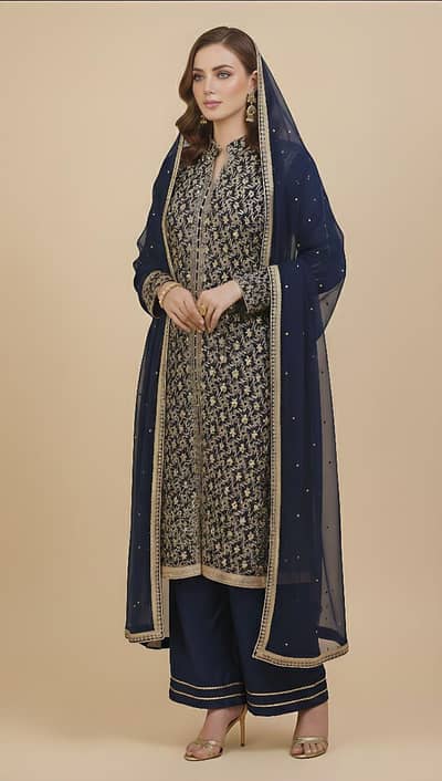 frock 12 kali +duppata+trouser+inner