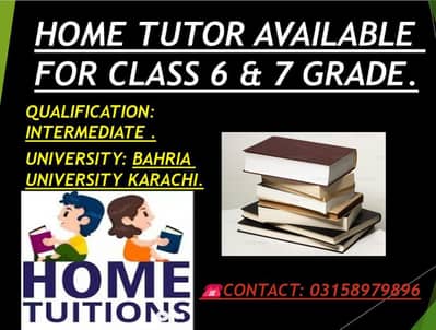 Part time Tutor available for class 6 & 7 grade only