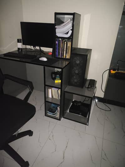 Full gaming setup with console