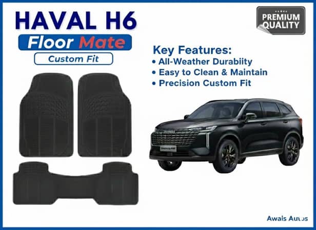 Haval H6 2025 Rubber Coated Floor Mat | Custom Fit | Waterproof & Non-Slip All-Weather Protection