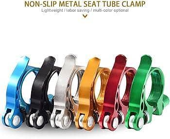 Non-Slip Metal Cycle Seat Clamp ‍ | Quick Release | Premium Alloy | All Biycles Fit | Heavy Lock Power