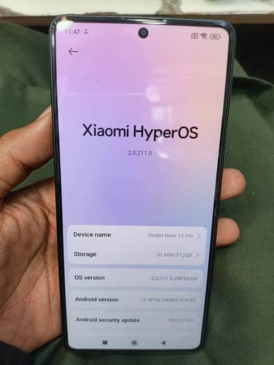Redmi note 13 pro 12 512