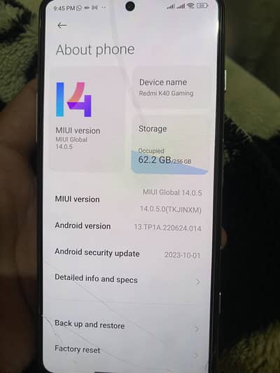 Redmi k40 gaming phone PTA APPROVED