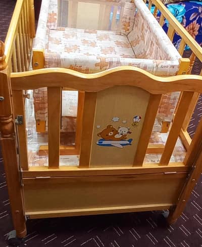 Wooden Baby Cot with Drawers