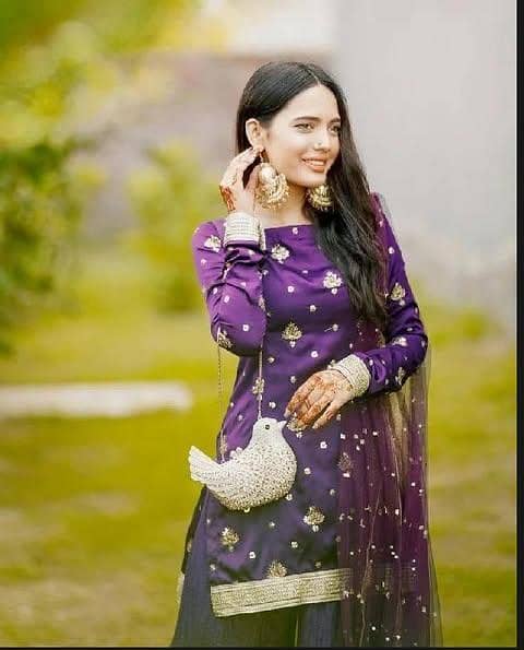 Luxury 3PC Kattan Silk Dress With Embroidered Shirt, Plain Trouser & Cutwork Dupatta 2025 Collection