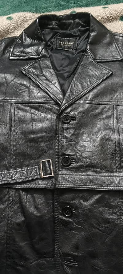 Leather coat jacket imported uk 10/10 XL