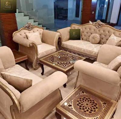sofa set 7 seater with 3 tables