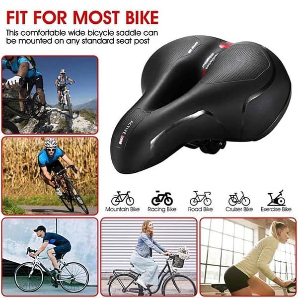 Experience Ultimate Comfort: The USA Imported Gel-Infused Bicycle Saddle with Dual Shock Absorption In Cycle