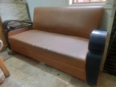 Burma Teak old fashioned SOFA, 3 Seater