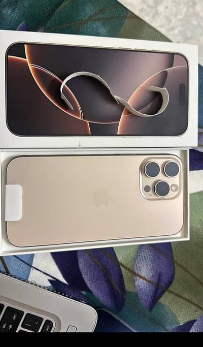 16 pro max jv 256 gb 100 health 50CC full box 8 month apple Warranty