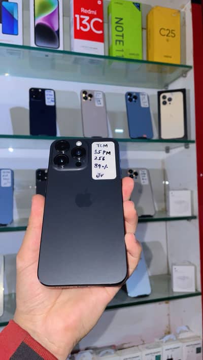 iPhone 15 pro max 256 Jv Waterpack 1month warranty