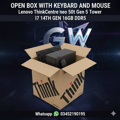 BOX PACK Lenovo ThinkCentre neo 50t Gen 5 Tower I7 14TH GEN 16GB DDR5