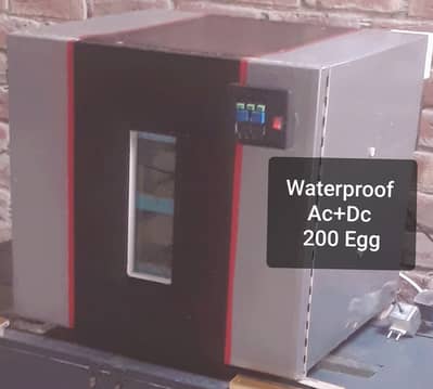 Waterproof Ac+Dc 200 egg incubator and brooder