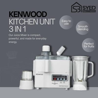 Kenwood Juicer Machine 3in1 , Hard Food Juicer Easily Use KW-345