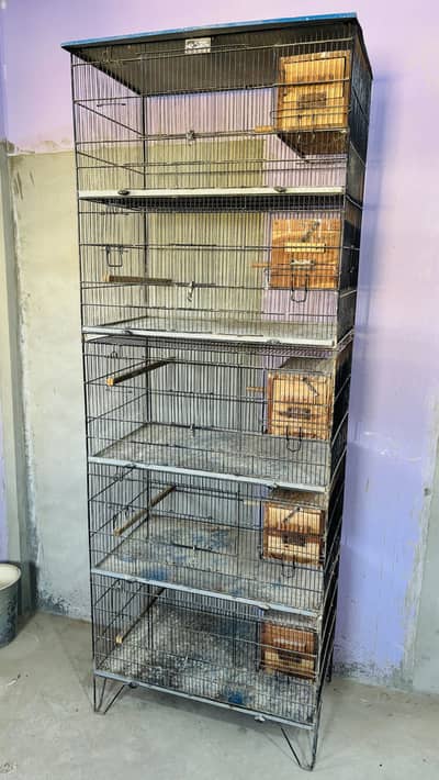 5 Portion Bird Breeding Cage | Strong Wire | Rust-Free | Like New